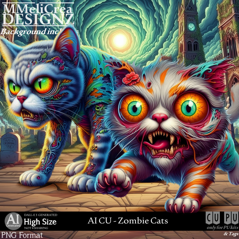 (image for) AI - CU Zombie Cats (CU4PU/PNG)